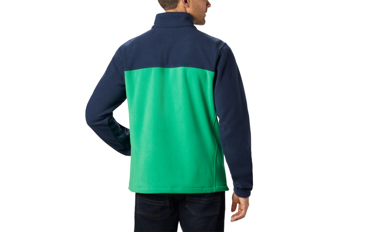 Shop Columbia Notre Dame Fighting Irish Men's Flanker Jacket Iii Fleece Full Zip Jacket In Navy,green