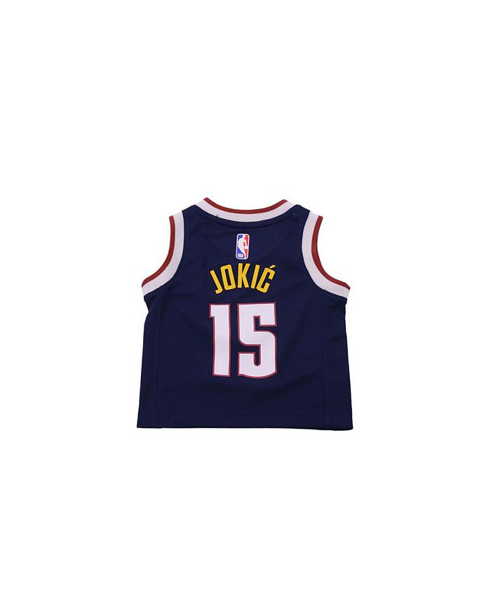 NBA Nuggets 15 Nikola Jokic Black Gold Nike Men Jersey