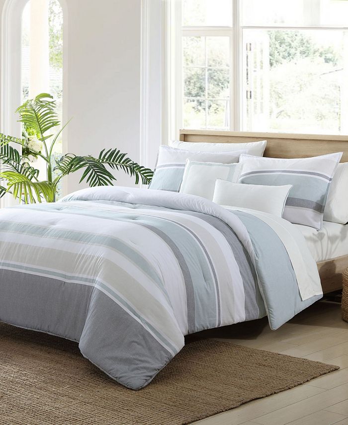 Nautica Eastport Reversible 4Piece Comforter Bonus Set, Twin/Twin XL