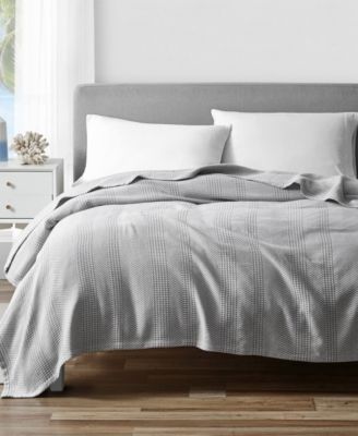 Nautica Chevron Stripe Yarn Dye Cotton Blanket, Full/Queen