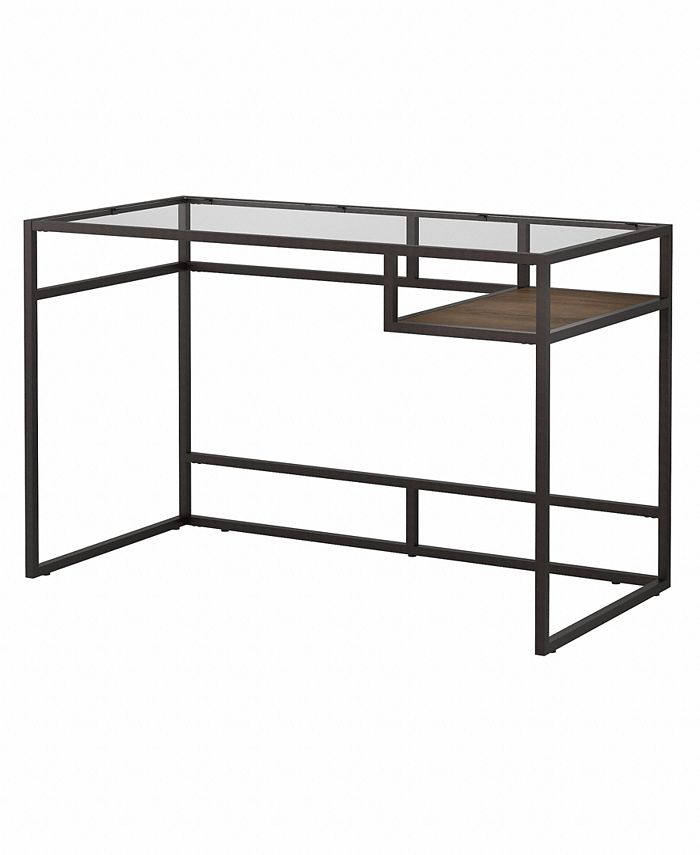 Bush Furniture Anthropology 48W Glass Top Writing Desk Macy's