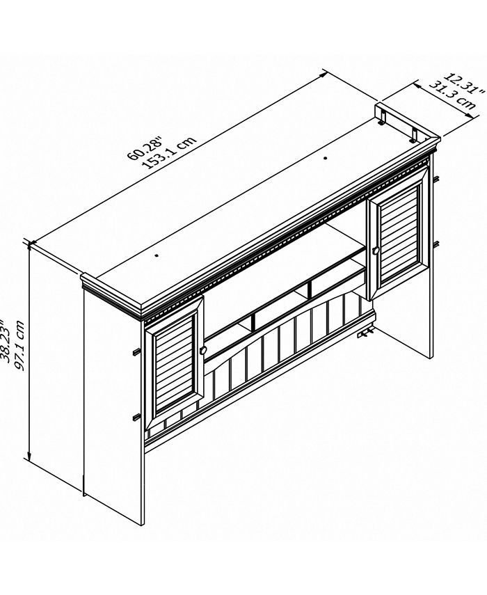 Bush Furniture Fairview 60W Hutch for L Shaped Desk Macy's