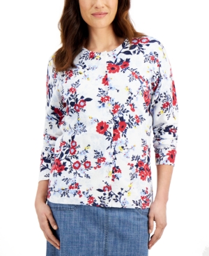 Karen Scott Floral-Print Cardigan Created for Macy's