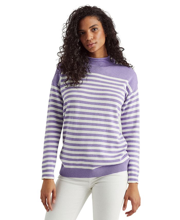 Lauren Ralph Lauren Striped Mockneck Sweater & Reviews - Sweaters 