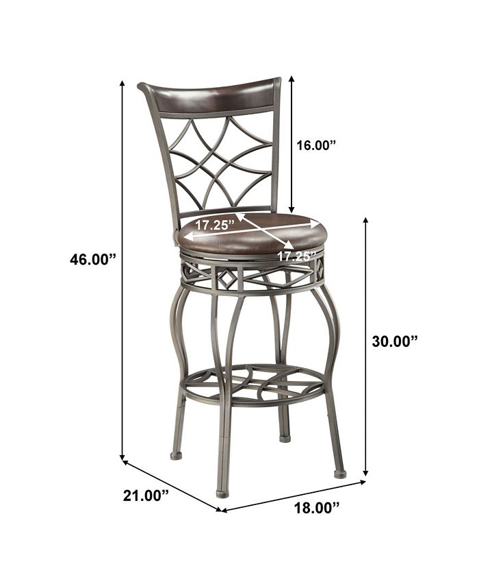 Furniture Swivel Metal Cross Back 2In1 Bar Stool Macy's