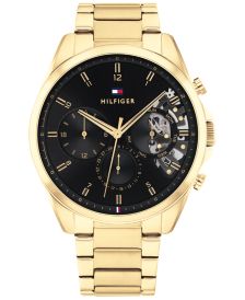 Men's Chronograph Gold-Tone Bracelet Watch 44mm, Created for Macy's