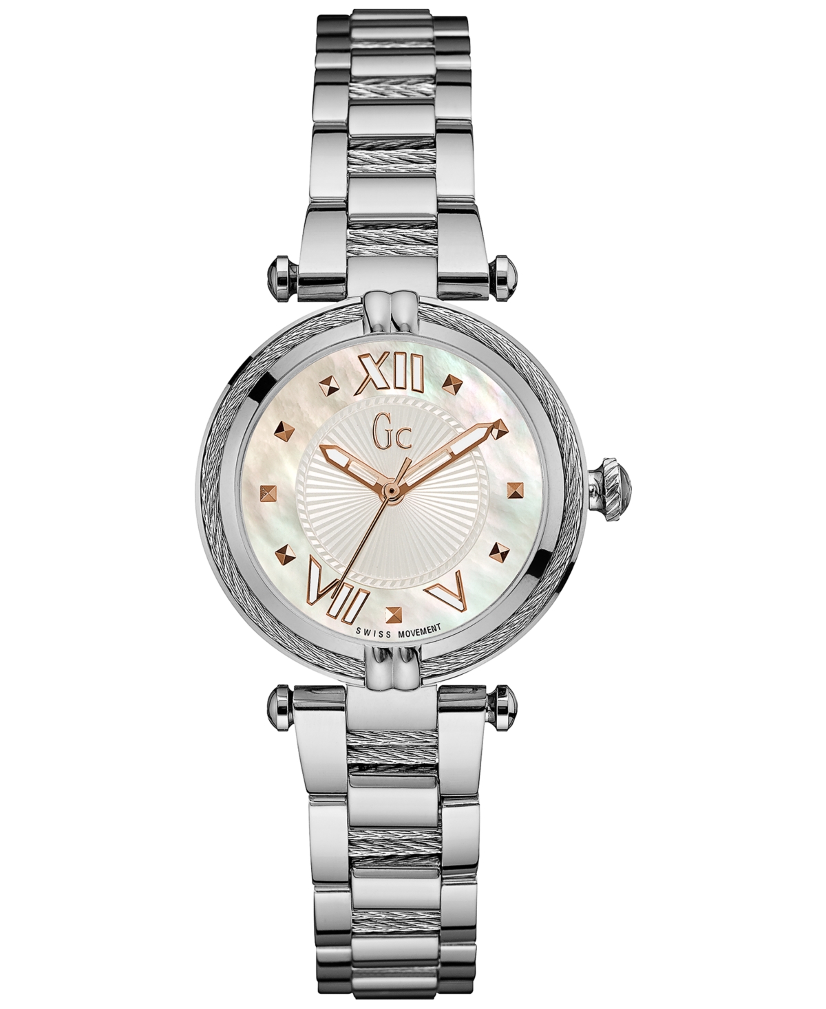 Guess Women's Swiss Stainless Steel Bracelet Watch 32mm In Silver-tone