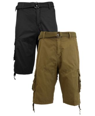 Мужские шорты-карго Galaxy By Harvic Мужские шорты-карго Galaxy By Harvic с поясом и плоскими накладными карманами из саржи спереди в упаковке из 2 11990₽