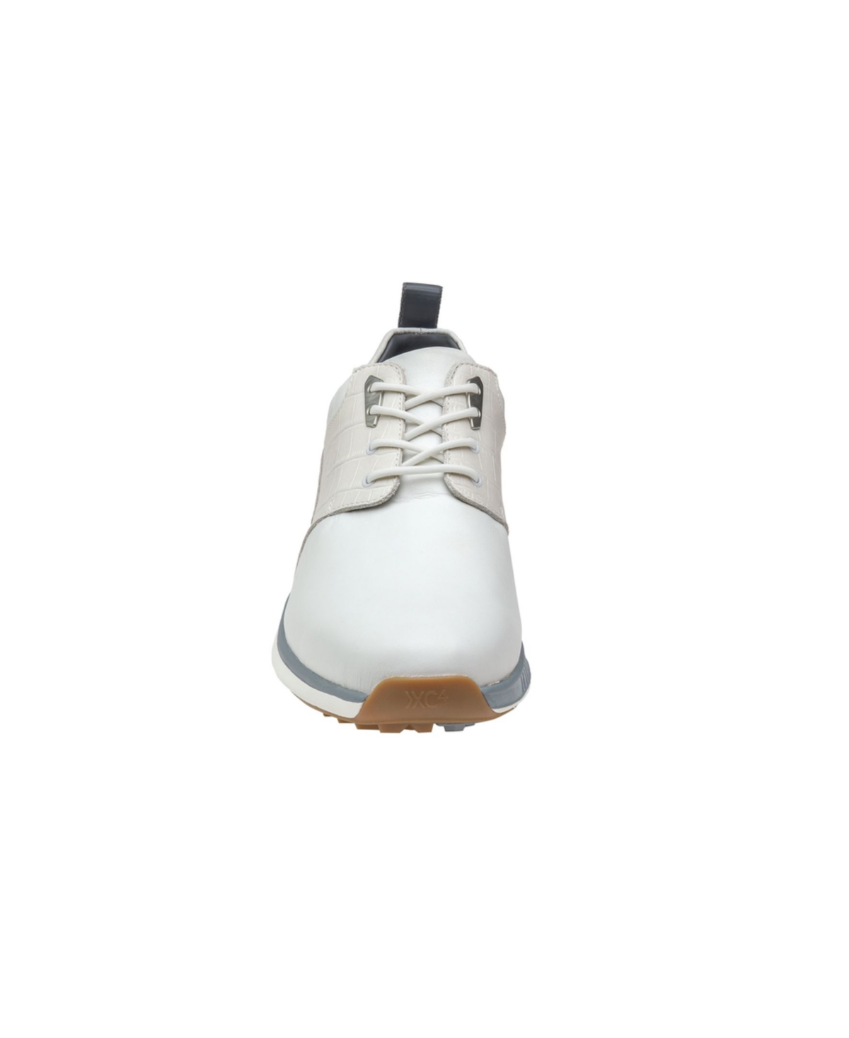 Johnston & Murphy Men's XC4 Water-resistant H2 Luxe Hybrid Saddle Golf Shoes -White Croc
