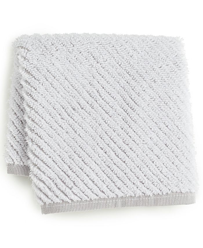 Hotel Collection CLOSEOUT! Innovation Diagonal Ribbed 13" x 13" Wash