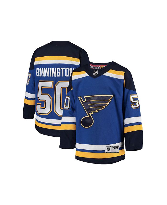 Outerstuff Big Boys and Girls Jordan Binnington Blue St. Louis Blues Player  Name and Number Hoodie - Macy's