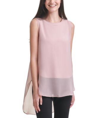Calvin Klein Jeans - Mixed-Media High-Low Top