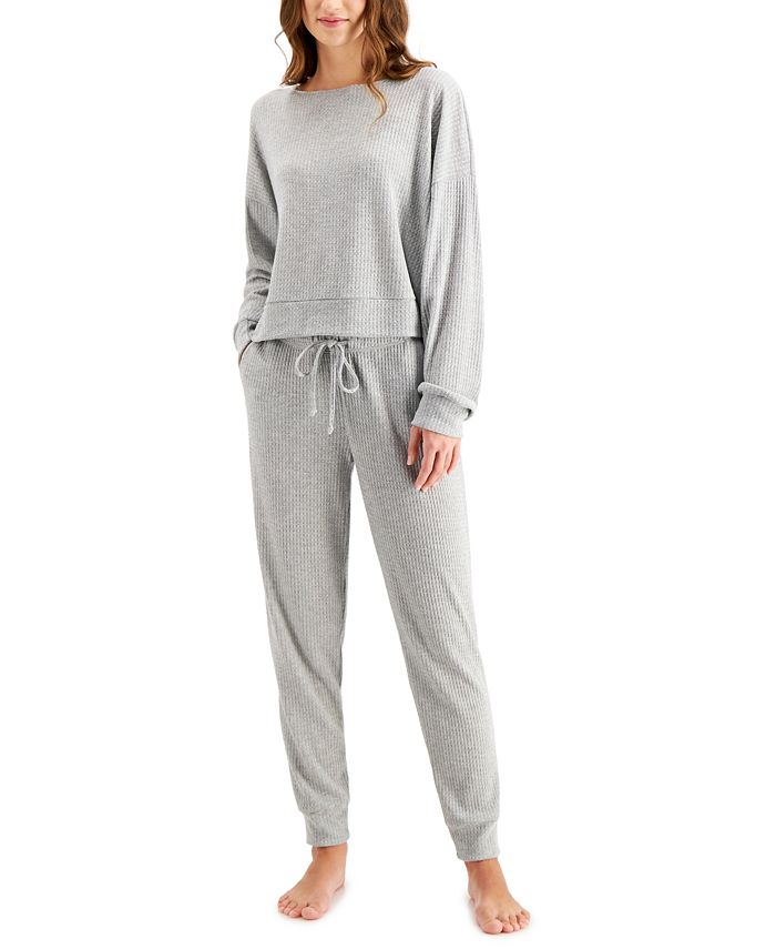 Jenni Waffle Knit Pajama Set, Created for Macy's & Reviews - All ...