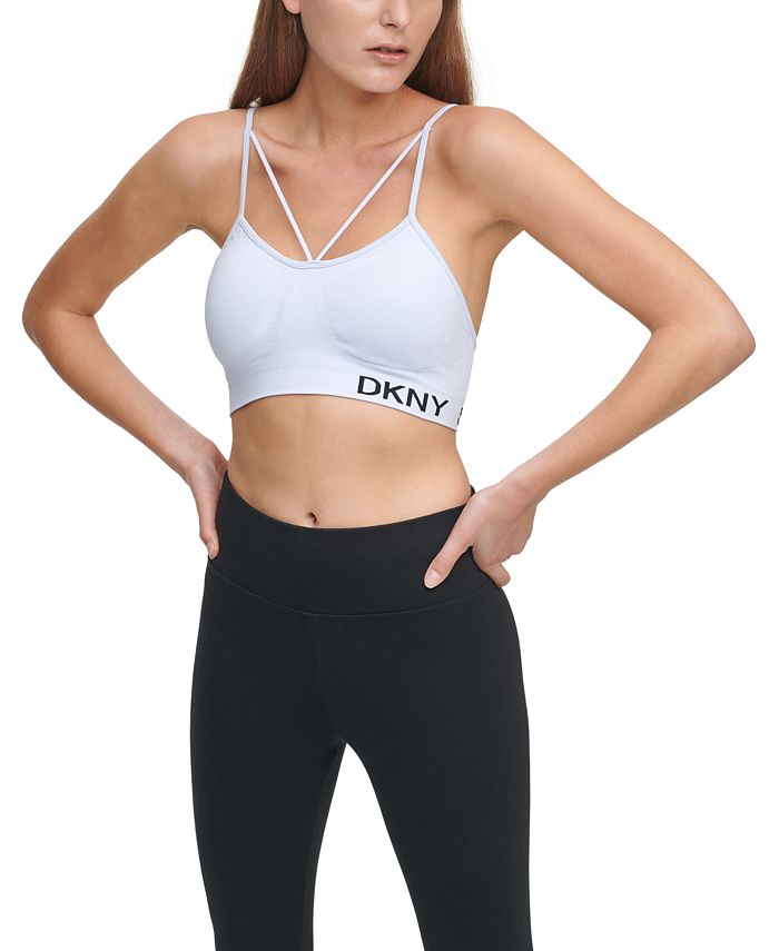 DKNY LOW IMPACT STRAPPY SEAMLESS LIGHT SUPPORT SPORTS BRA SMALL in 2023
