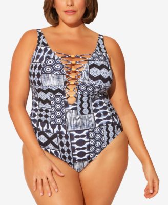 macys plus size bathing suits