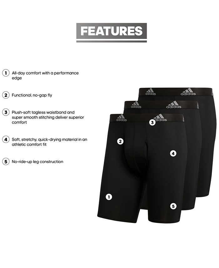 adidas Men's Sport Performance Mesh Graphic Boxer Briefs - 3-Pack - Macy's