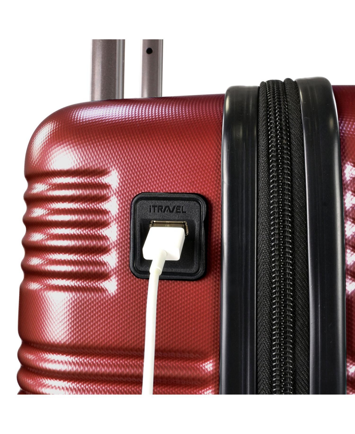 Travel Select Jaylen 3 Piece Hardside Spinners Set In Red