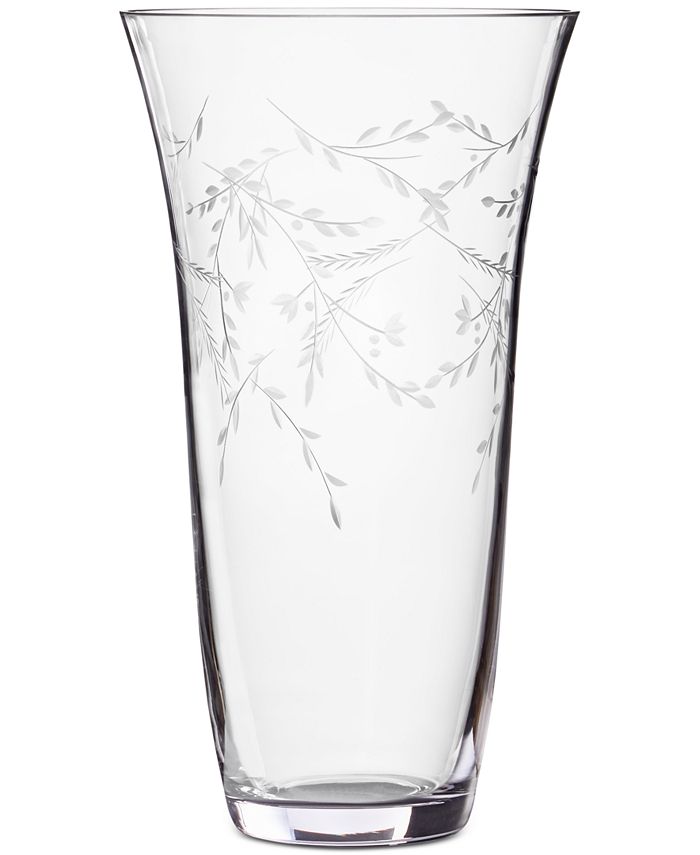 Hotel Collection Classic Etched Floral Tall Vase, Created for Macy's