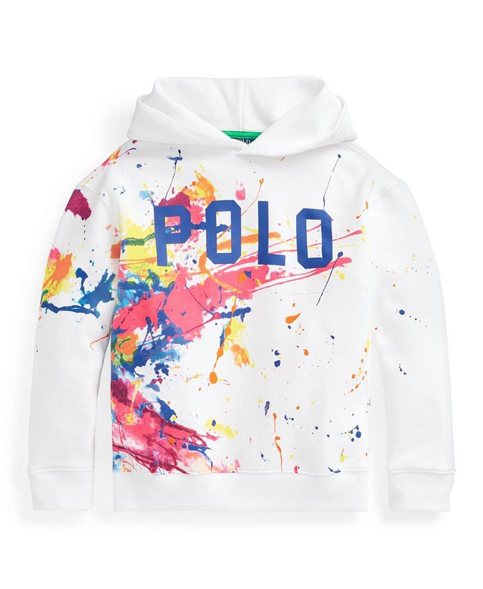 Polo Ralph Lauren Big Girls Paint Splatter Fleece Hoodie & Reviews 