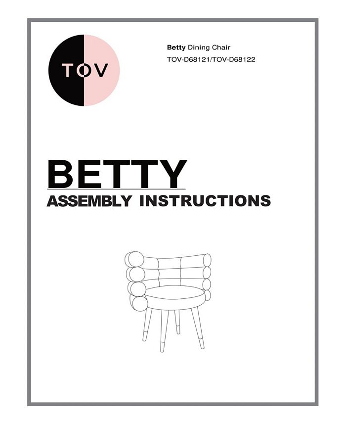 TOV Furniture Betty Velvet Dining Chair Macy's
