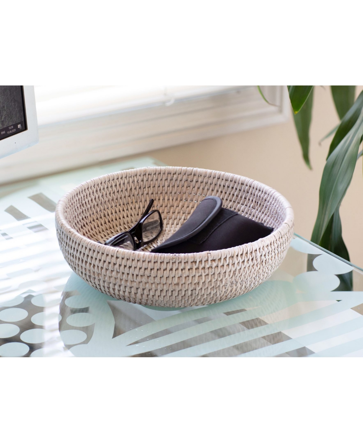 Artifacts Rattan Bowl - Off-White