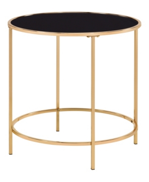 Furniture of America Vardo Glass Top Side Table