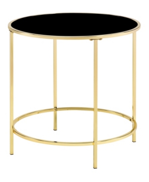 Furniture of America Vardo Glass Top Side Table