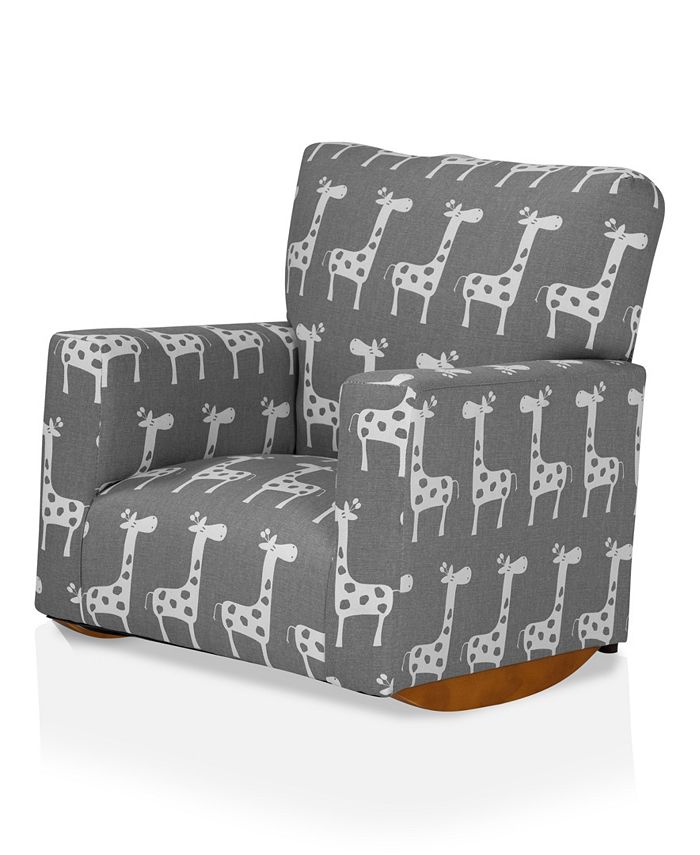 Furniture of America Stornoway Upholstered Kids Rocking Chair Macy s