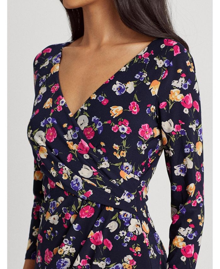 Lauren ralph lauren surplice dress clearance