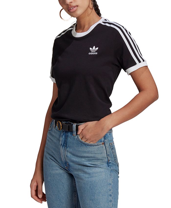 adidas Women's Cotton 3 Stripes T-Shirt