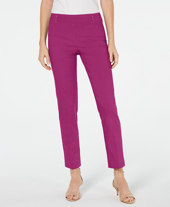 JM Collection Petite Studded Pull-On Pants, Created for Macy's