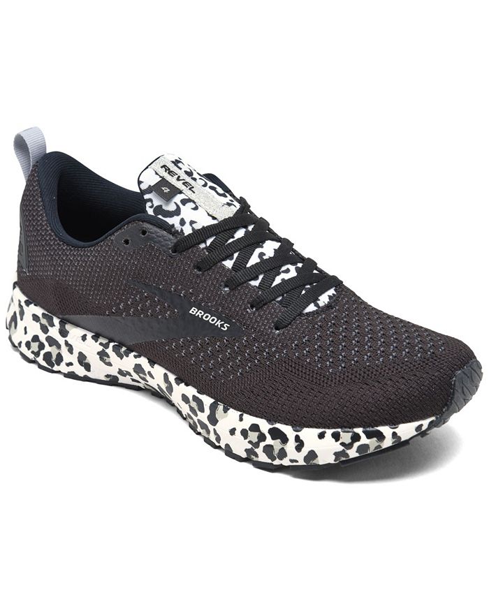 Brooks Revel Snow Leopard Running Sneakers From Finish Line In Black ...