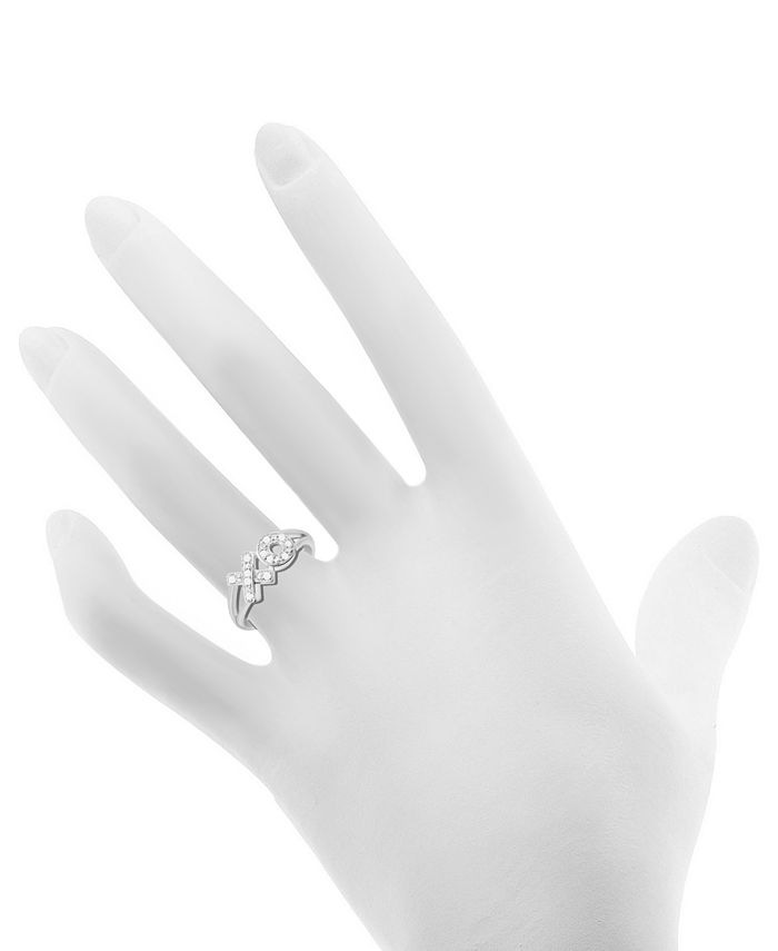 Macy's - Diamond XO Ring (1/10 ct. t.w.) in Sterling Silver