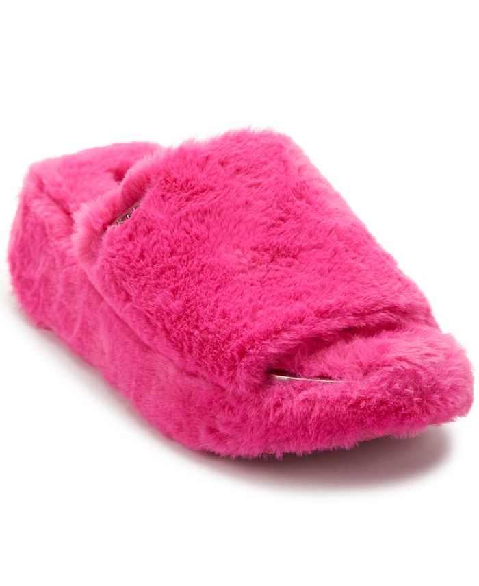Dkny fur slides cheap