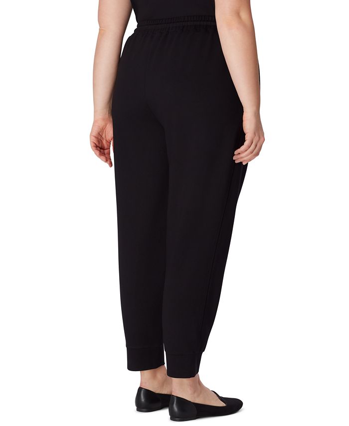 Anne Klein Plus Size Serenity Tapered Jogger Knit Pants - Macy's