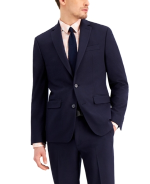 Shop Inc International Concepts Men's Slim-fit Navy Solid Suit Jacket, Created For Macy's In Timeless Navy Combo