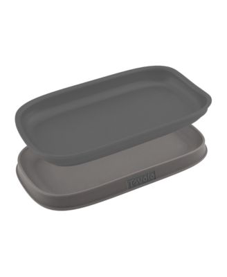 Tovolo - Stainless Double Spoon Rest, Heat-Resistant Double Utensil Holder, 2-Piece Set