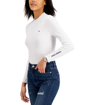 TOMMY JEANS RIBBED THONG BODYSUIT