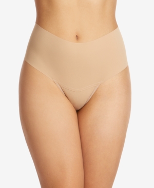 Hanky Panky Breathesoft Hi-rise Thong Underwear In Taupe (nude 5)