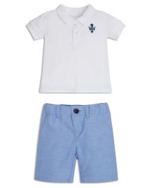 Baby Boys 2-Pc. Polo & Oxford Shorts Set 