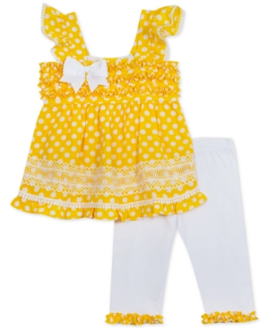Rare Editions Baby Girls 2-Pc Dot-Print Tunic & Leggings Set