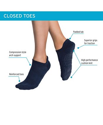 TUCKETTS Women's Open Toe Grip Sock for Pilates Barre Yoga Knee High -  Macy's