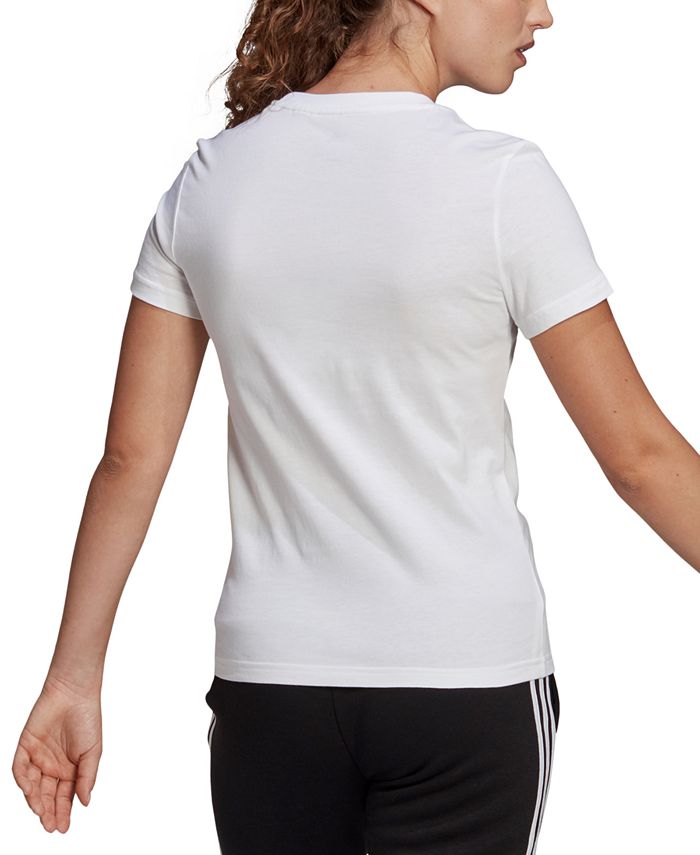 adidas Women\'s Essentials Cotton Linear Logo T-Shirt - Macy\'s