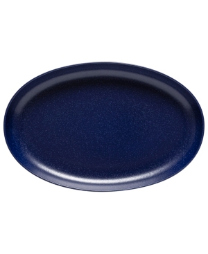 Shop Casafina Pacifica Oval Platter 16" In Blueberry