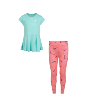 Nike Little Girls 2 Piece Tunic and Legging Set