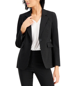 Bar Iii Printed Single-Button Blazer Created For Macy's