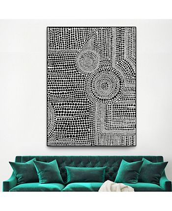 Giant Art Clustered Dots a Oversized Framed Canvas, 40