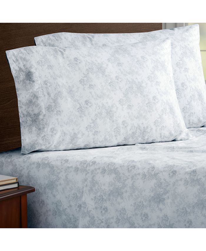 Grace Home Fashions Soft Wash Vintage Floral Print Sheet Set, Queen & Reviews Sheets