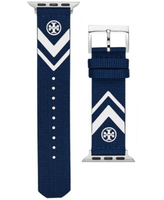 Tory Burch - Women's Navy Chevron Grosgrain Band For Apple Watch, 38 mm/40mm