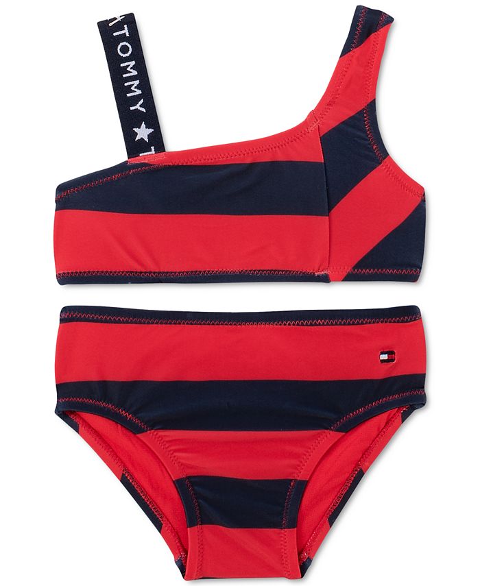 Daggry I øvrigt Accor Tommy Hilfiger Baby Girls 2-Pc. Striped Asymmetrical Swimsuit & Reviews -  Swimwear - Kids - Macy's